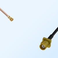 IPEX Female R/A - Fakra K 1027 Curry Male Coaxial Cable Assemblies