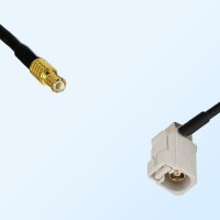 Fakra B 9001 White Female R/A - MCX Male Coaxial Cable Assemblies