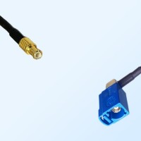 Fakra C 5005 Blue Female R/A - MCX Male Coaxial Cable Assemblies