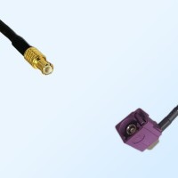 Fakra D 4004 Bordeaux Female R/A - MCX Male Coaxial Cable Assemblies