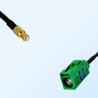 Fakra E 6002 Green Female - MCX Male Coaxial Cable Assemblies