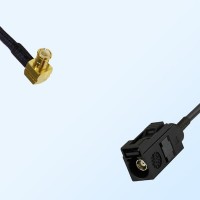 Fakra A 9005 Black Female - MCX Male R/A Coaxial Cable Assemblies
