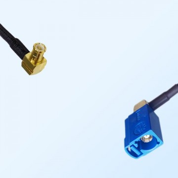 Fakra C 5005 Blue Female R/A - MCX Male R/A Coaxial Cable Assemblies