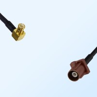 Fakra F 8011 Brown Male - MCX Male R/A Coaxial Cable Assemblies