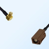 Fakra F 8011 Brown Female - MCX Male R/A Coaxial Cable Assemblies