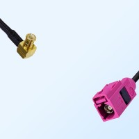 Fakra H 4003 Violet Female - MCX Male R/A Coaxial Cable Assemblies