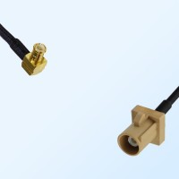Fakra I 1001 Beige Male - MCX Male R/A Coaxial Cable Assemblies