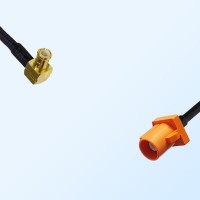 Fakra M 2003 Pastel Orange Male - MCX Male R/A Cable Assemblies
