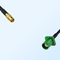Fakra E 6002 Green Male - MCX Female Coaxial Cable Assemblies
