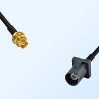 Fakra G 7031 Grey Male - MCX Bulkhead Female Coaxial Cable Assemblies