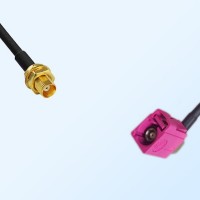 Fakra H 4003 Violet Female R/A - MCX Bulkhead Female Cable Assemblies