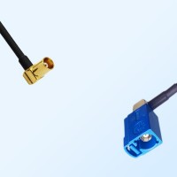 Fakra C 5005 Blue Female R/A - MCX Female R/A Coaxial Cable Assemblies