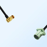 Fakra N 6019 Pastel Green Male - MCX Female R/A Cable Assemblies