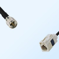 Fakra B 9001 White Female - Mini UHF Male Coaxial Cable Assemblies