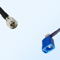 Fakra C 5005 Blue Female R/A - Mini UHF Male Coaxial Cable Assemblies