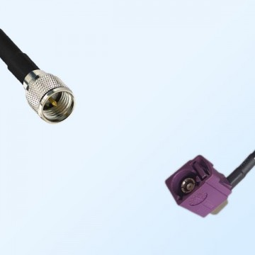 Fakra D 4004 Bordeaux Female R/A - Mini UHF Male Cable Assemblies