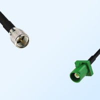 Fakra E 6002 Green Male - Mini UHF Male Coaxial Cable Assemblies