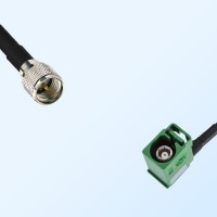 Fakra E 6002 Green Female R/A - Mini UHF Male Coaxial Cable Assemblies
