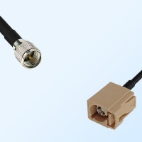 Fakra I 1001 Beige Female - Mini UHF Male Coaxial Cable Assemblies