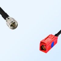 Fakra L 3002 Carmin Red Female - Mini UHF Male Cable Assemblies