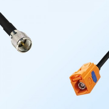 Fakra M 2003 Pastel Orange Female - Mini UHF Male Cable Assemblies