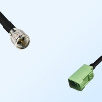 Fakra N 6019 Pastel Green Female - Mini UHF Male Cable Assemblies