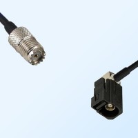 Fakra A 9005 Black Female R/A - Mini UHF Female Cable Assemblies