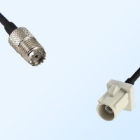 Fakra B 9001 White Male - Mini UHF Female Coaxial Cable Assemblies