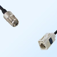Fakra B 9001 White Female - Mini UHF Female Coaxial Cable Assemblies