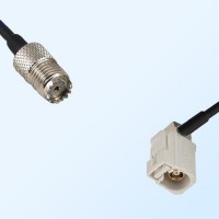 Fakra B 9001 White Female R/A - Mini UHF Female Cable Assemblies