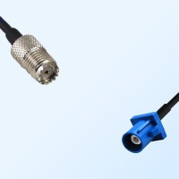 Fakra C 5005 Blue Male - Mini UHF Female Coaxial Cable Assemblies