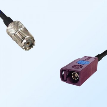Fakra D 4004 Bordeaux Female - Mini UHF Female Cable Assemblies