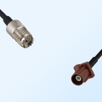 Fakra F 8011 Brown Male - Mini UHF Female Coaxial Cable Assemblies