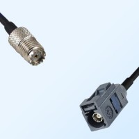 Fakra G 7031 Grey Female - Mini UHF Female Coaxial Cable Assemblies