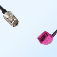 Fakra H 4003 Violet Female R/A - Mini UHF Female Cable Assemblies