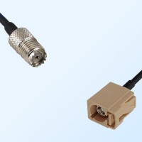 Fakra I 1001 Beige Female - Mini UHF Female Coaxial Cable Assemblies