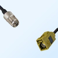 Fakra K 1027 Curry Female - Mini UHF Female Coaxial Cable Assemblies