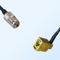 Fakra K 1027 Curry Female R/A - Mini UHF Female Cable Assemblies