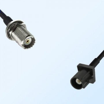 Fakra A 9005 Black Male - Mini UHF Bulkhead Female Cable Assemblies