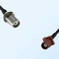 Fakra F 8011 Brown Male - Mini UHF Bulkhead Female Cable Assemblies