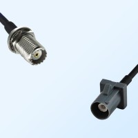 Fakra G 7031 Grey Male - Mini UHF Bulkhead Female Cable Assemblies