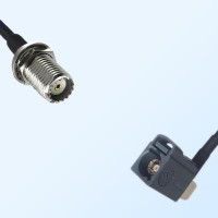Fakra G 7031 Grey Female R/A Mini UHF Bulkhead Female Cable Assemblies
