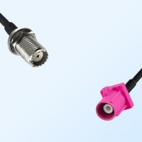 Fakra H 4003 Violet Male - Mini UHF Bulkhead Female Cable Assemblies