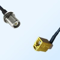 Fakra K 1027 Curry Female R/A Mini UHF Bulkhead Female Cable Assembly