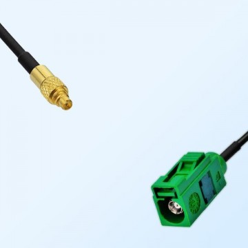 Fakra E 6002 Green Female - MMCX Male Coaxial Cable Assemblies
