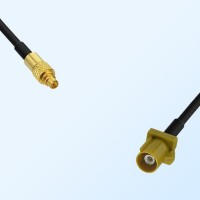 Fakra K 1027 Curry Male - MMCX Male Coaxial Cable Assemblies