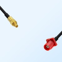 Fakra L 3002 Carmin Red Male - MMCX Male Coaxial Cable Assemblies