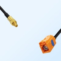 Fakra M 2003 Pastel Orange Female - MMCX Male Coaxial Cable Assemblies