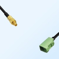 Fakra N 6019 Pastel Green Female - MMCX Male Coaxial Cable Assemblies