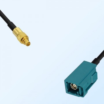 Fakra Z 5021 Water Blue Female - MMCX Male Coaxial Cable Assemblies